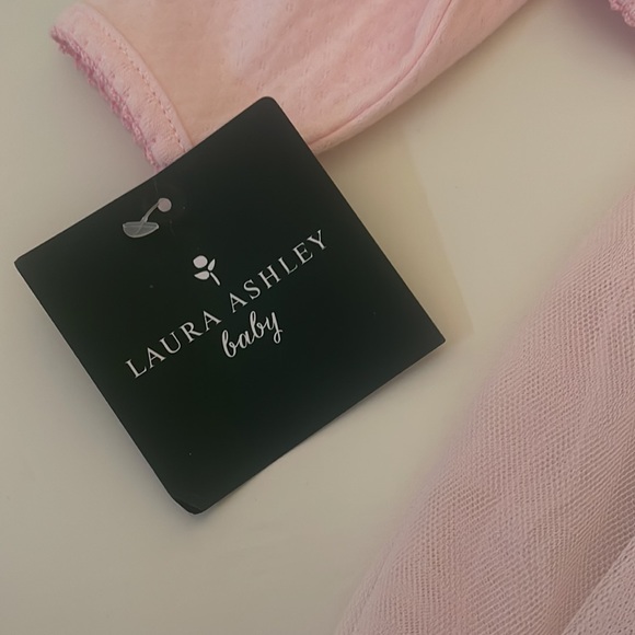 LAURA ASHLEY BABY PINK 3 piece ONSIE DRESS NEW - Picture 7 of 9